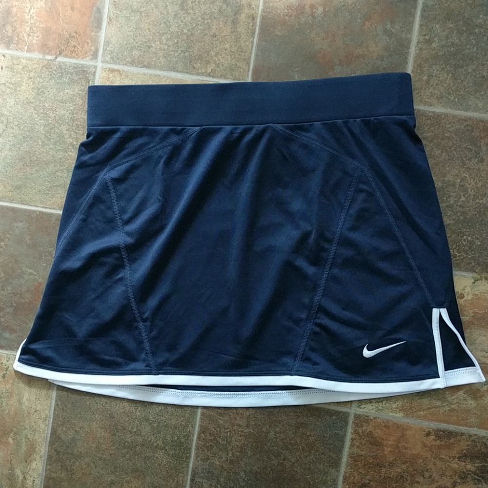 Nike Dri Fit Tennis Lacrosse Skirt M Blue White